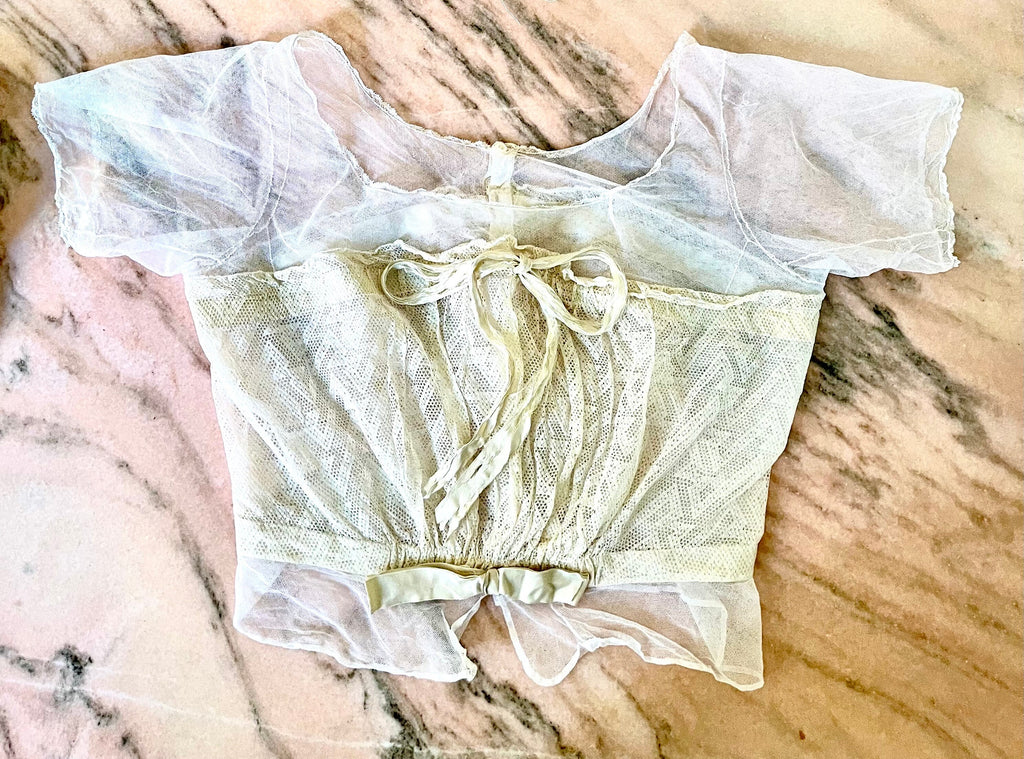 Antique tulle bustier