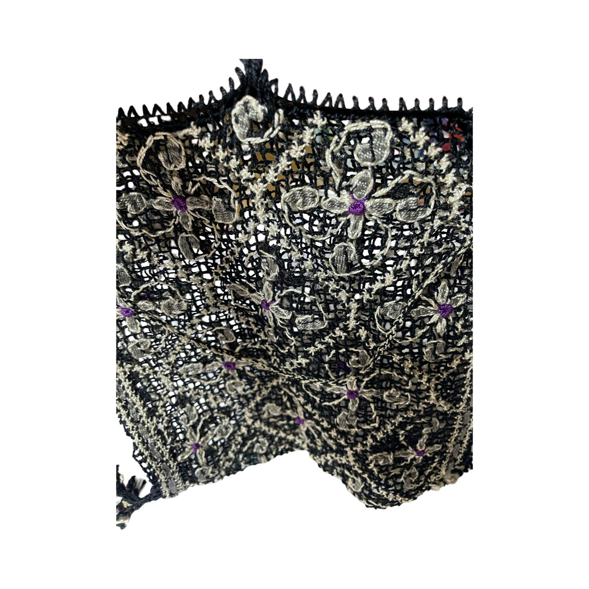 Rara borsa crochet fatta a mano anni ’40