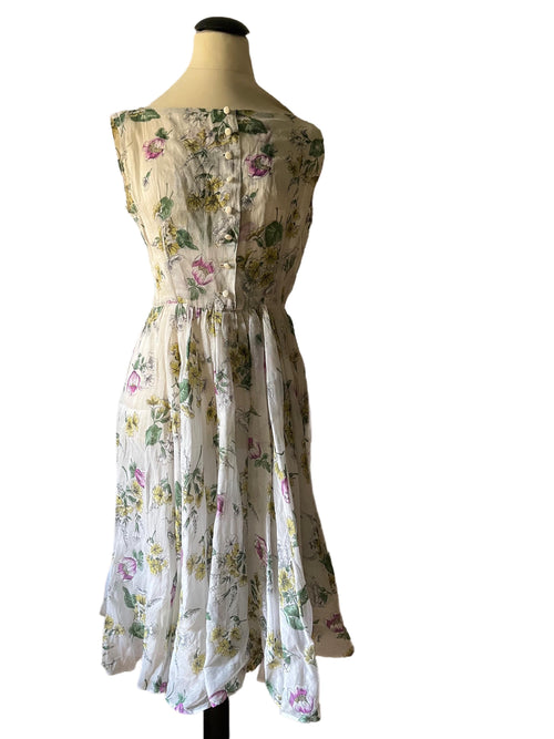 1950 cotton flowered dress