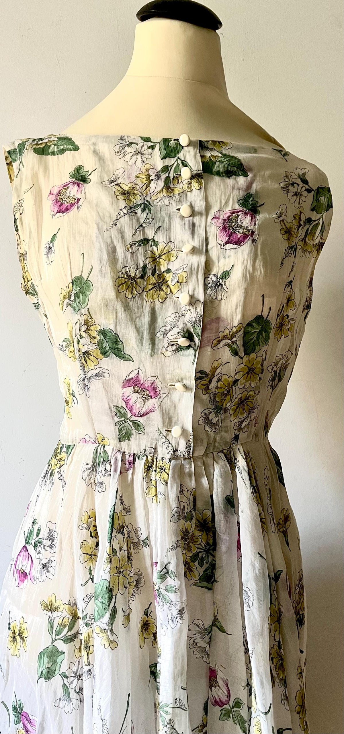 1950 cotton flowered dress