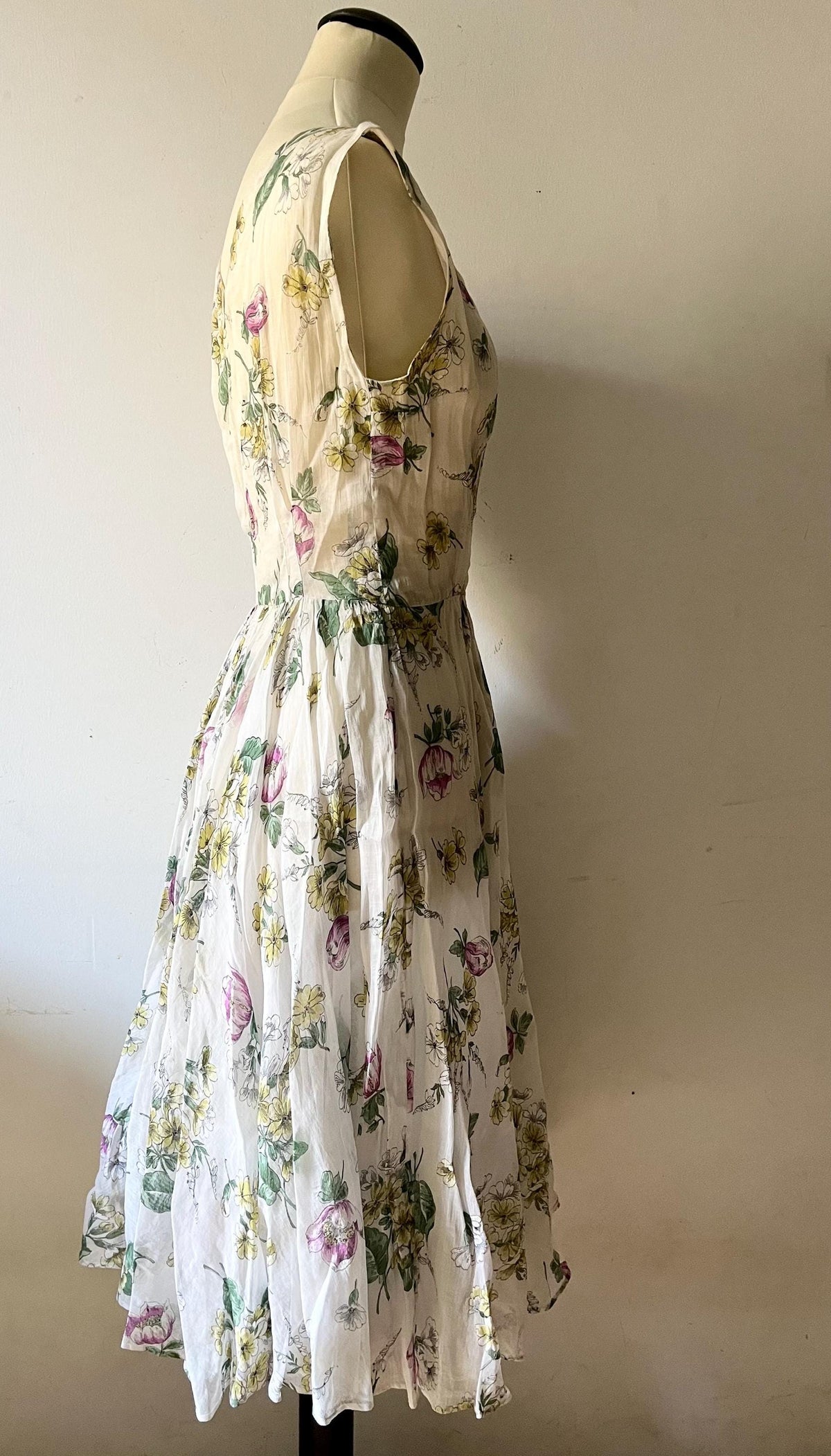 1950 cotton flowered dress