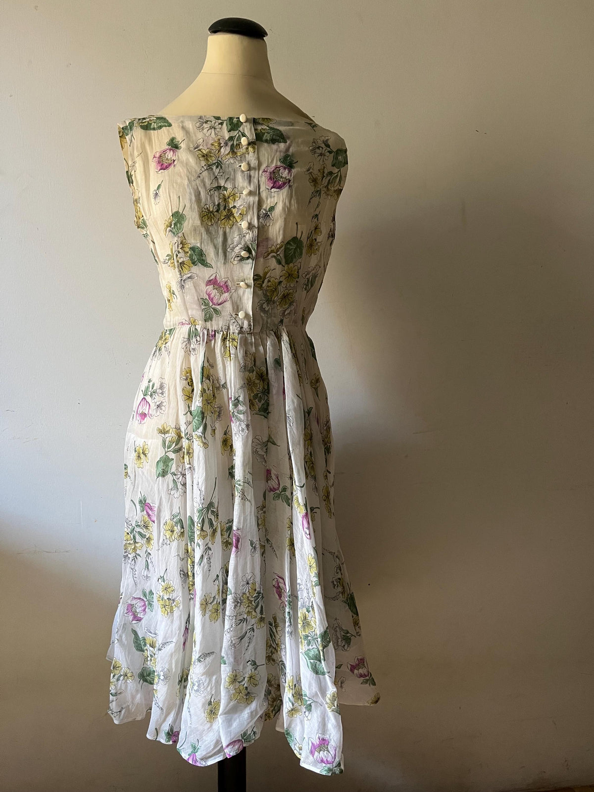 1950 cotton flowered dress
