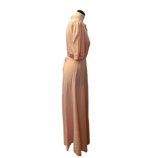Silk pink long nightgown 1960