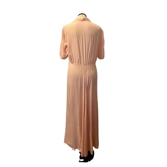 Silk pink long nightgown 1960