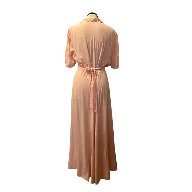 Silk pink long nightgown 1960