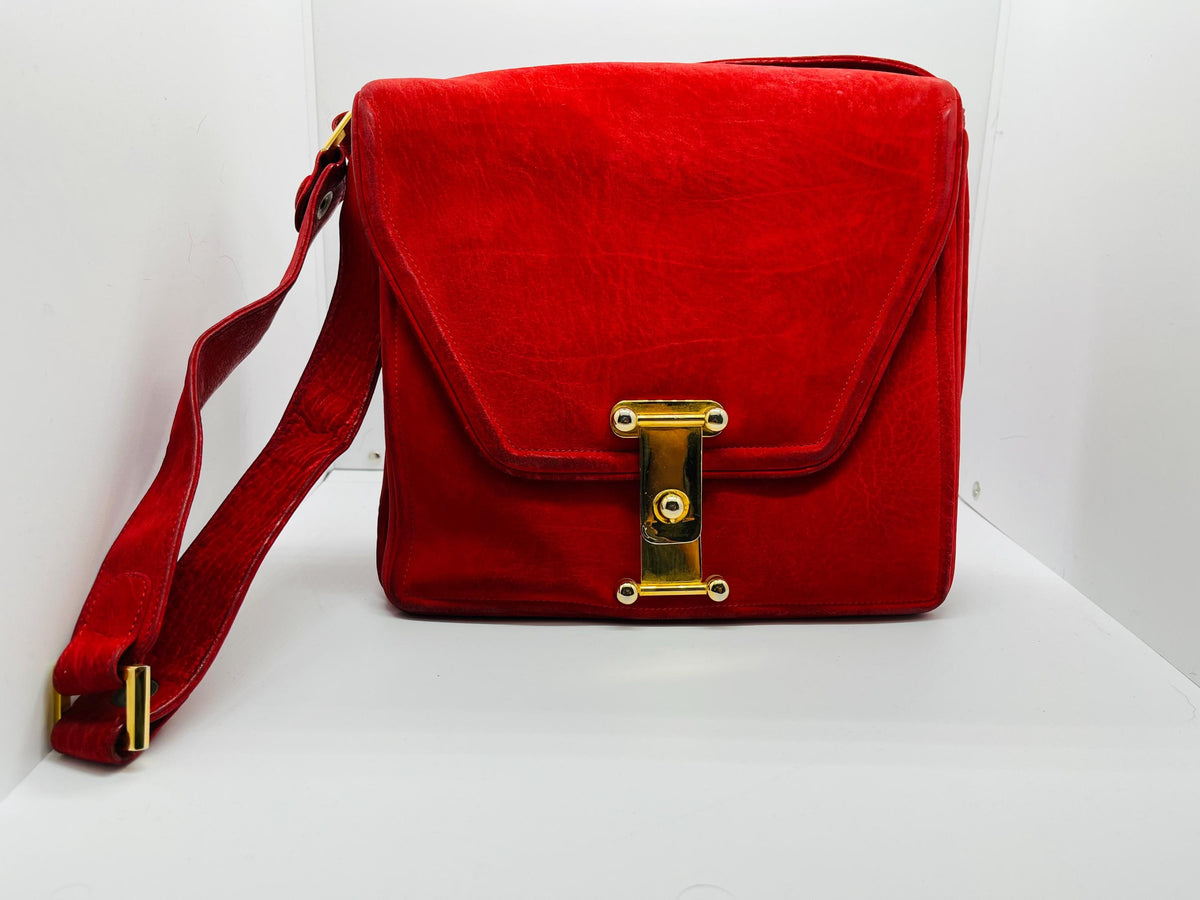Carlotta  Borsa Carlotta in pelle rossa— anni ’70