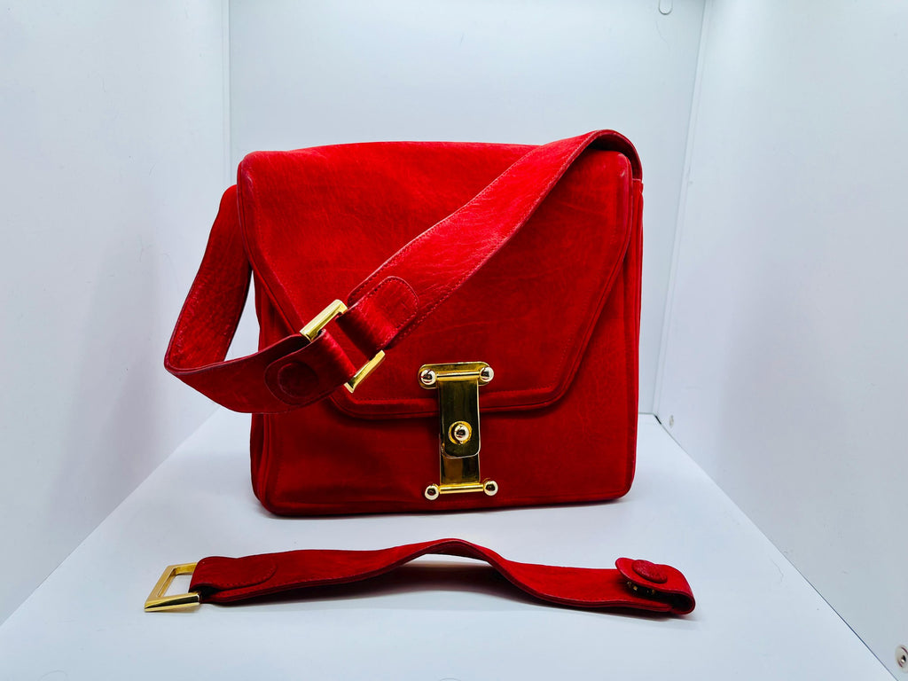 Carlotta  Borsa Carlotta in pelle rossa— anni ’70