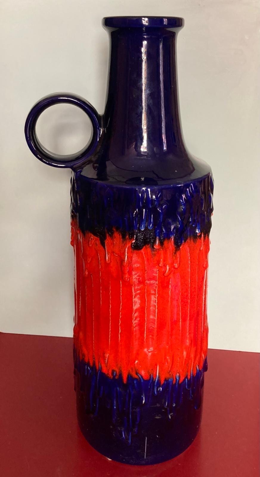 Vaso geometrico tedesco anni ’70 in gres porcellanato