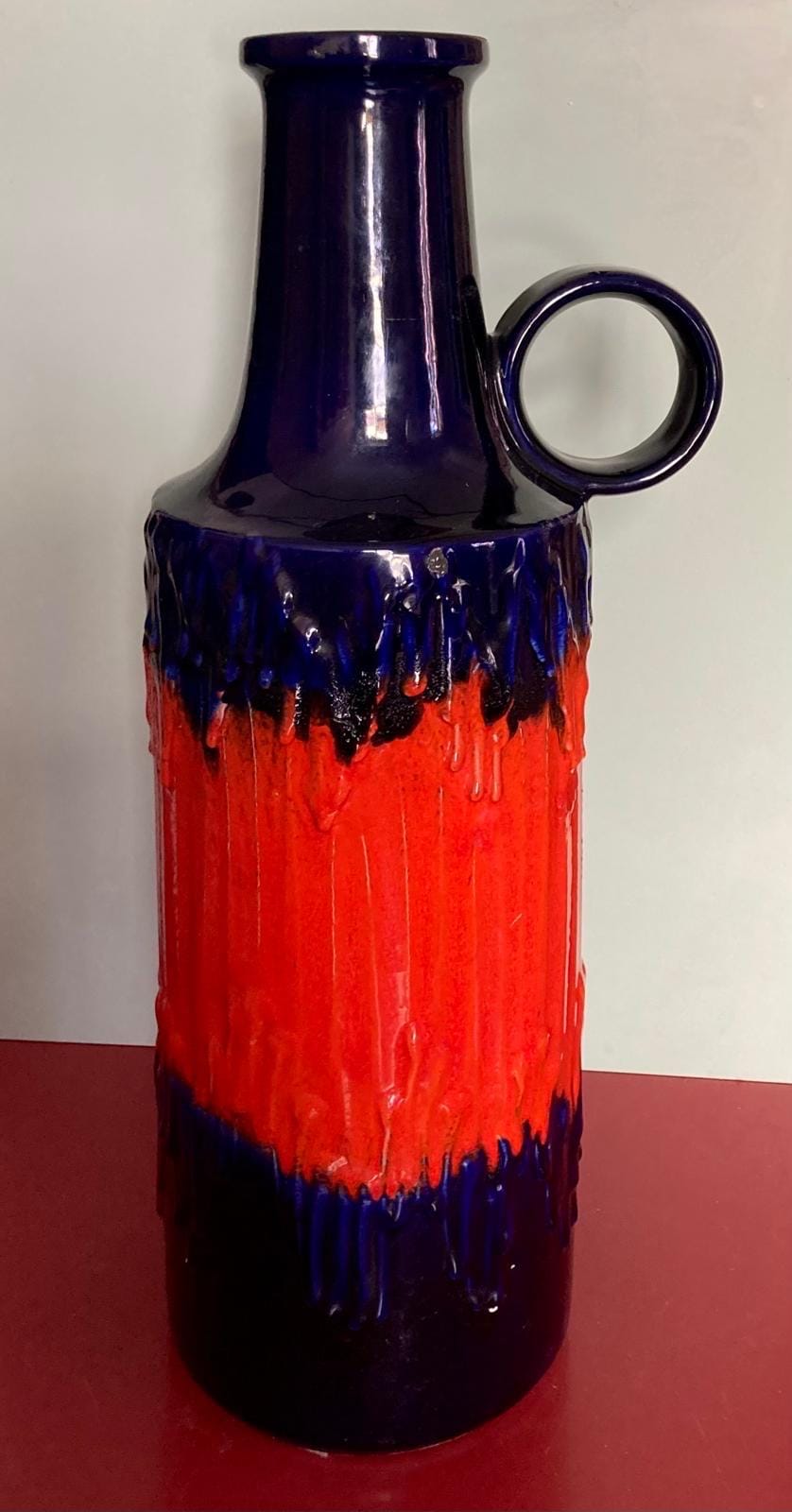 Vaso geometrico tedesco anni ’70 in gres porcellanato