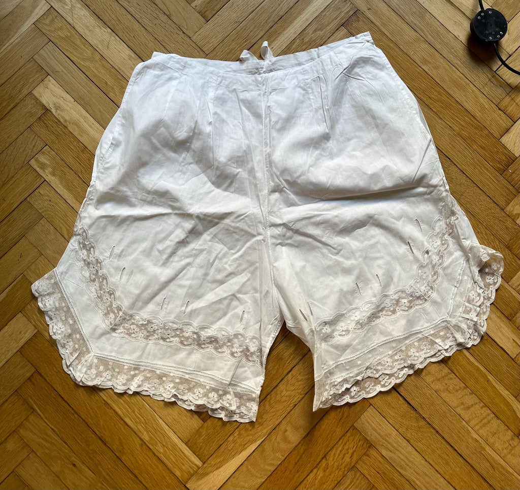 Vintage White Cotton Drawers