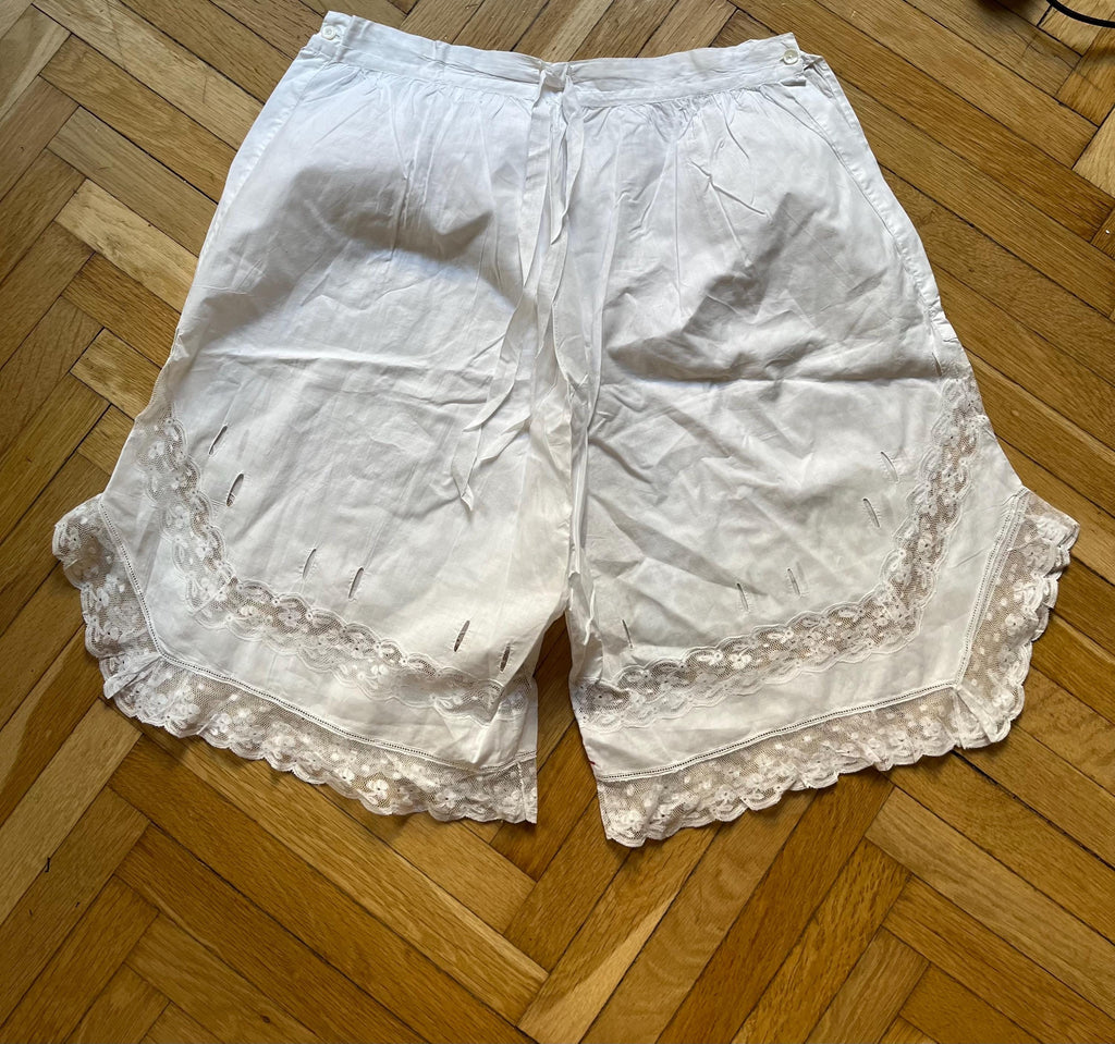 Vintage White Cotton Drawers
