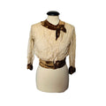 camicia edoardiana in pizzo e velluto