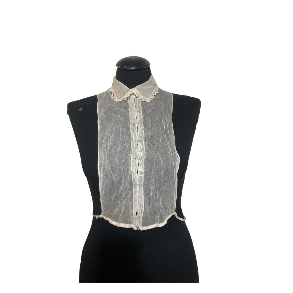 Colletto / ruff d’epoca in tulle bianco antico