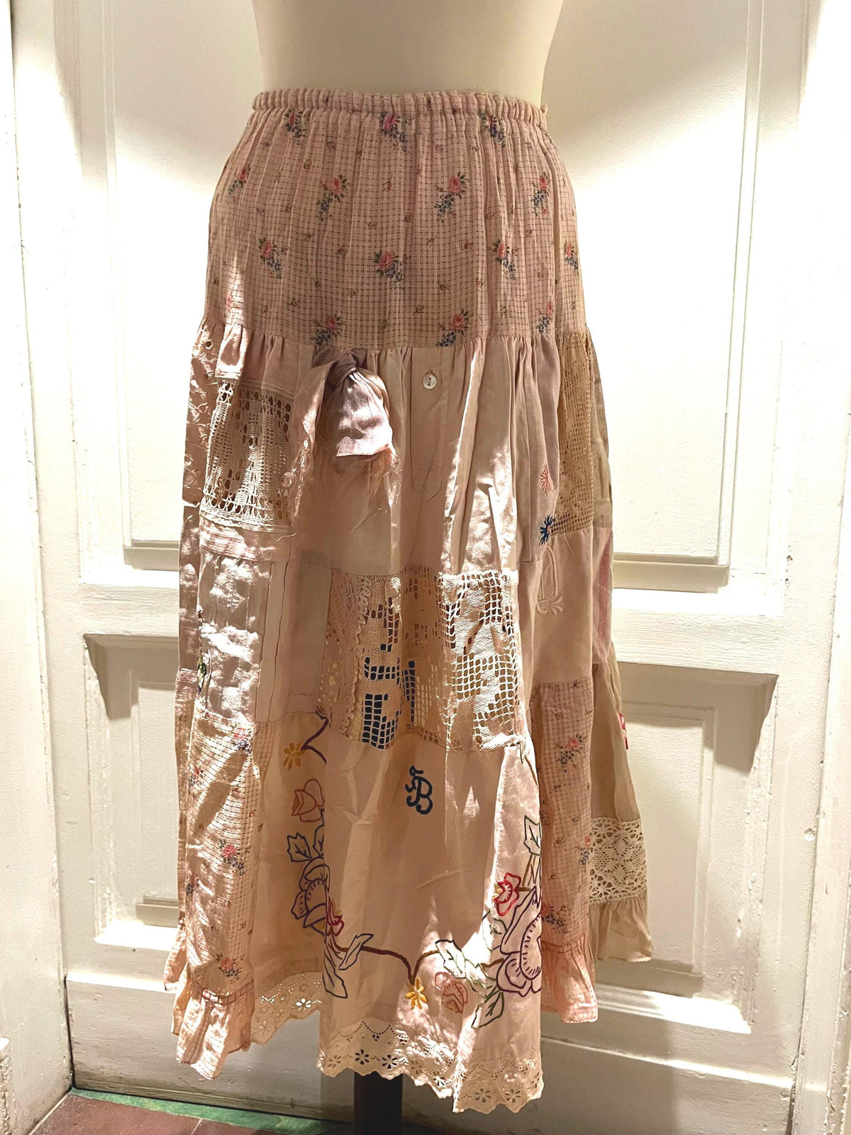 Gonna Boho patchwork fatta a mano