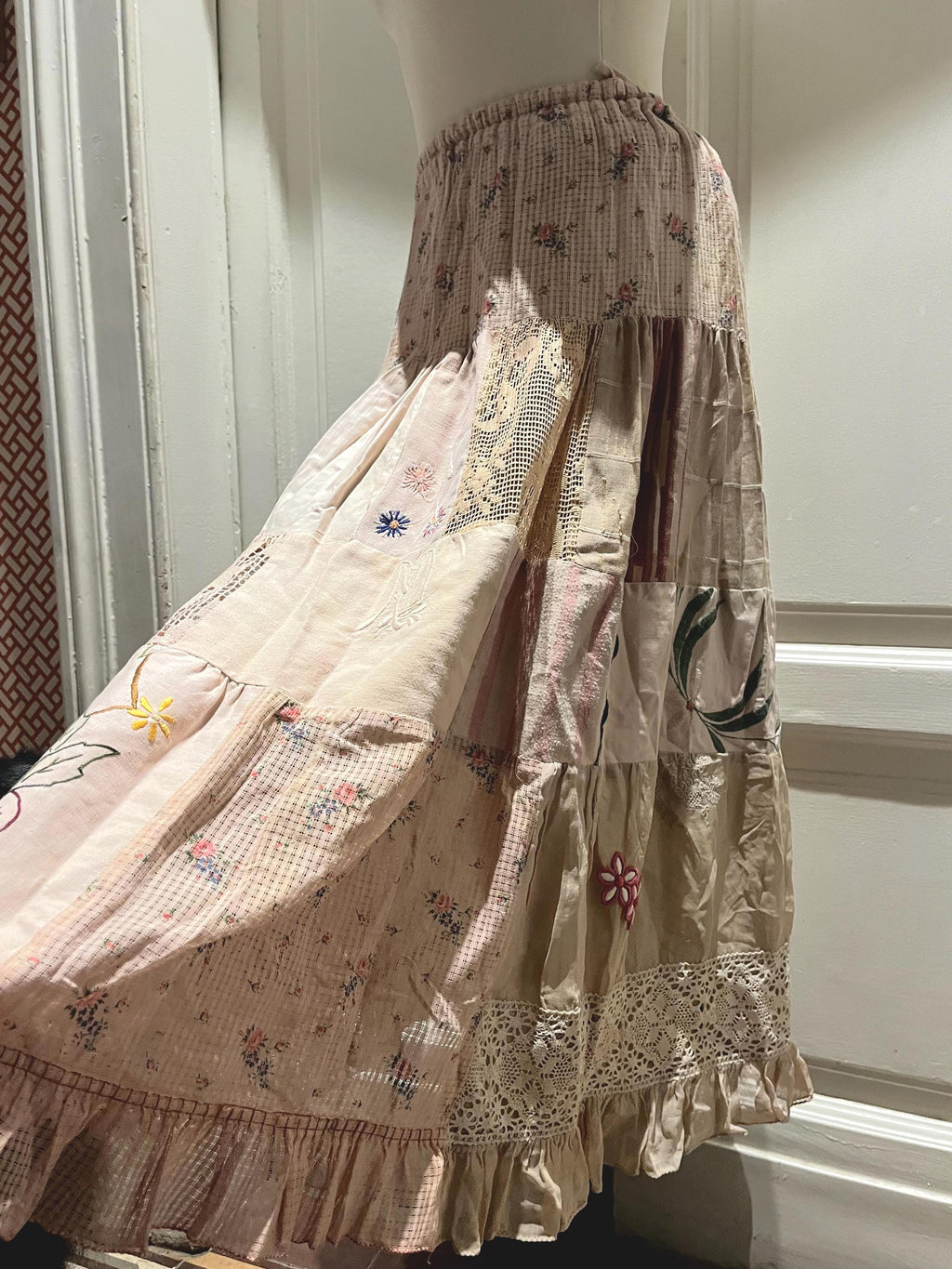 Gonna Boho patchwork fatta a mano