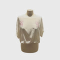 Blusa italiana anni ’50 in garza di cotone ricamata
