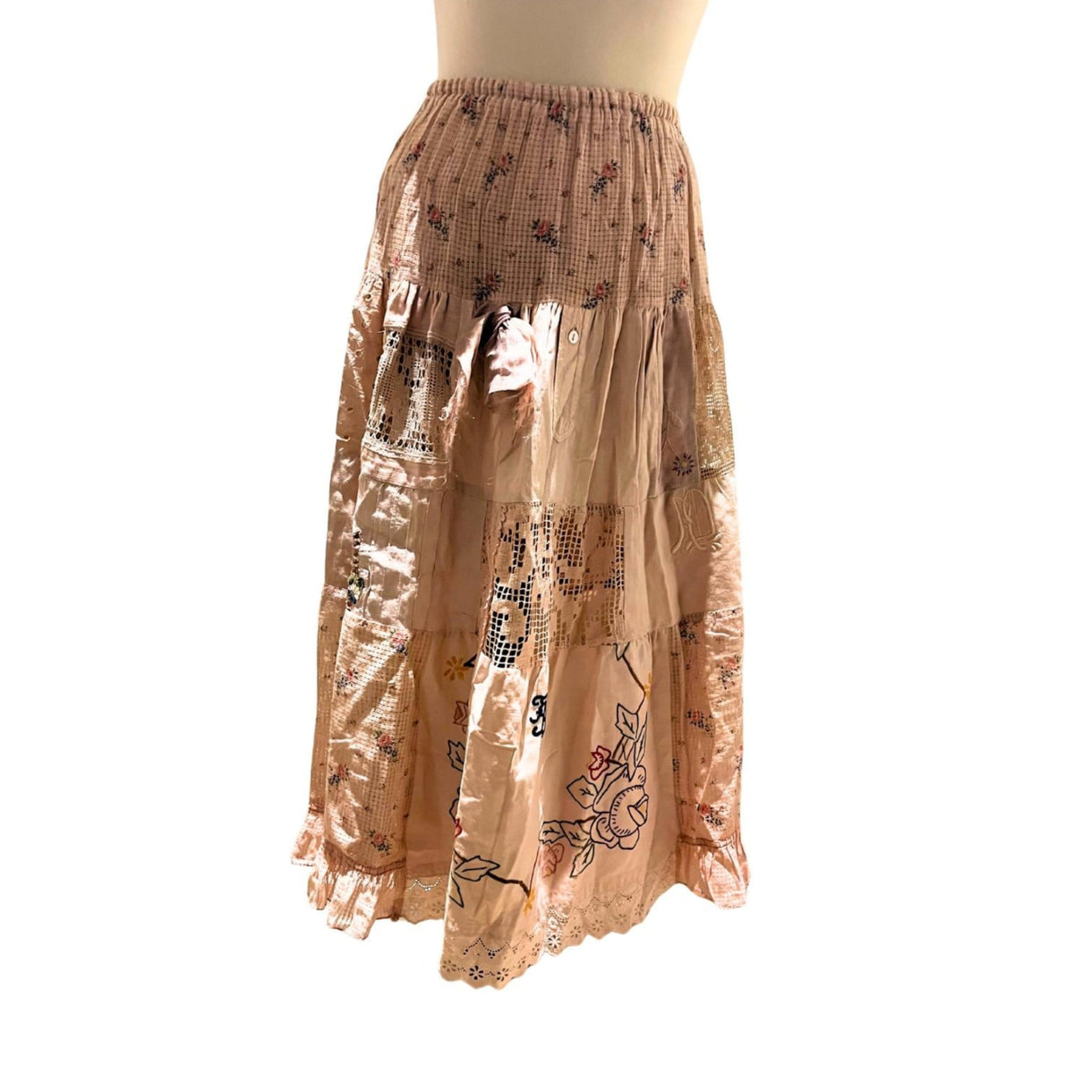 Gonna Boho patchwork fatta a mano
