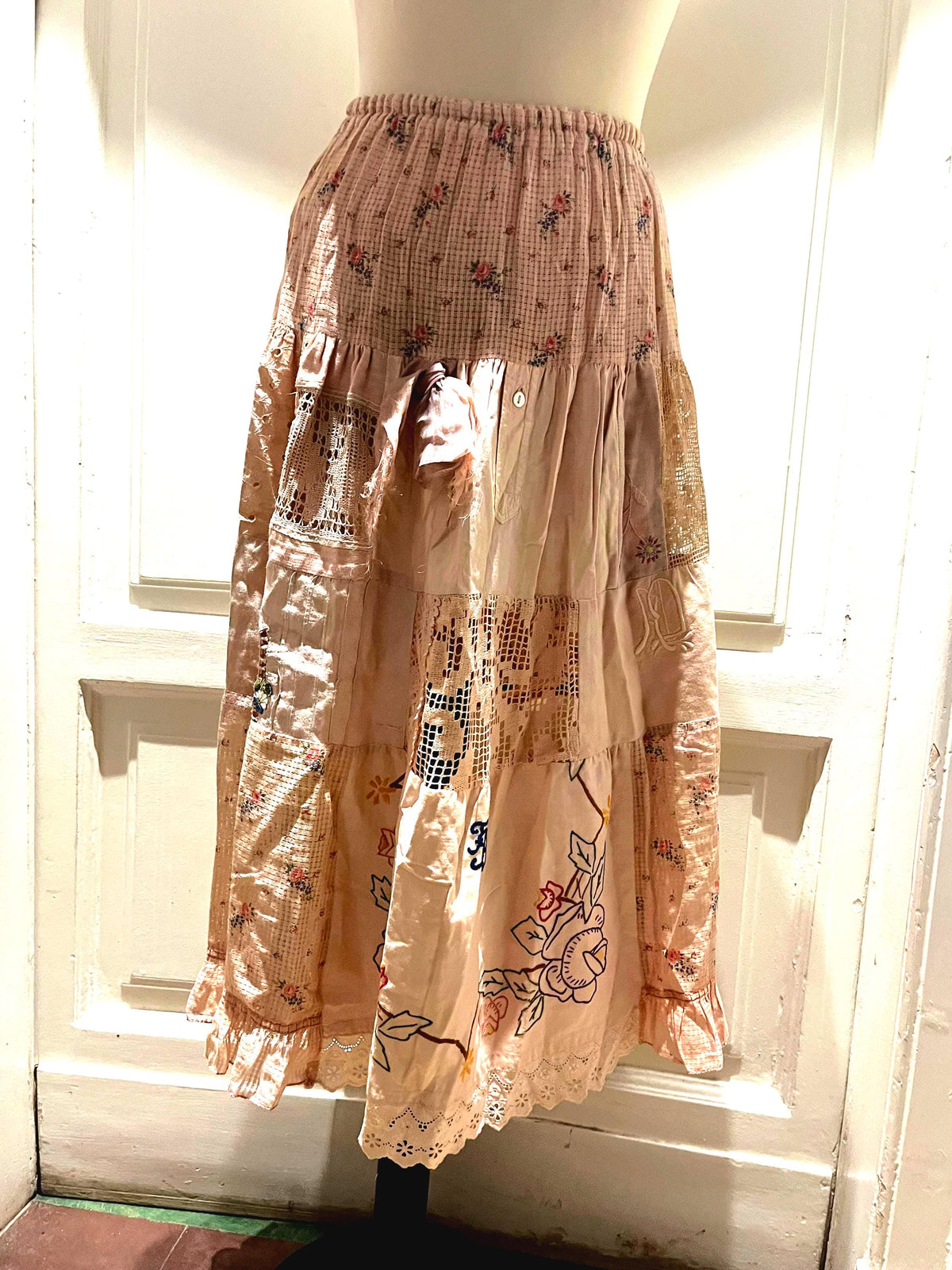 Gonna Boho patchwork fatta a mano