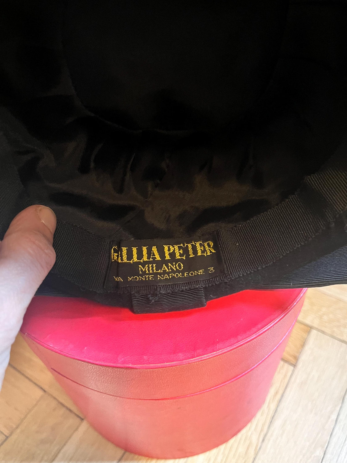 Gallia & Peter 1950s Black Wool Hat