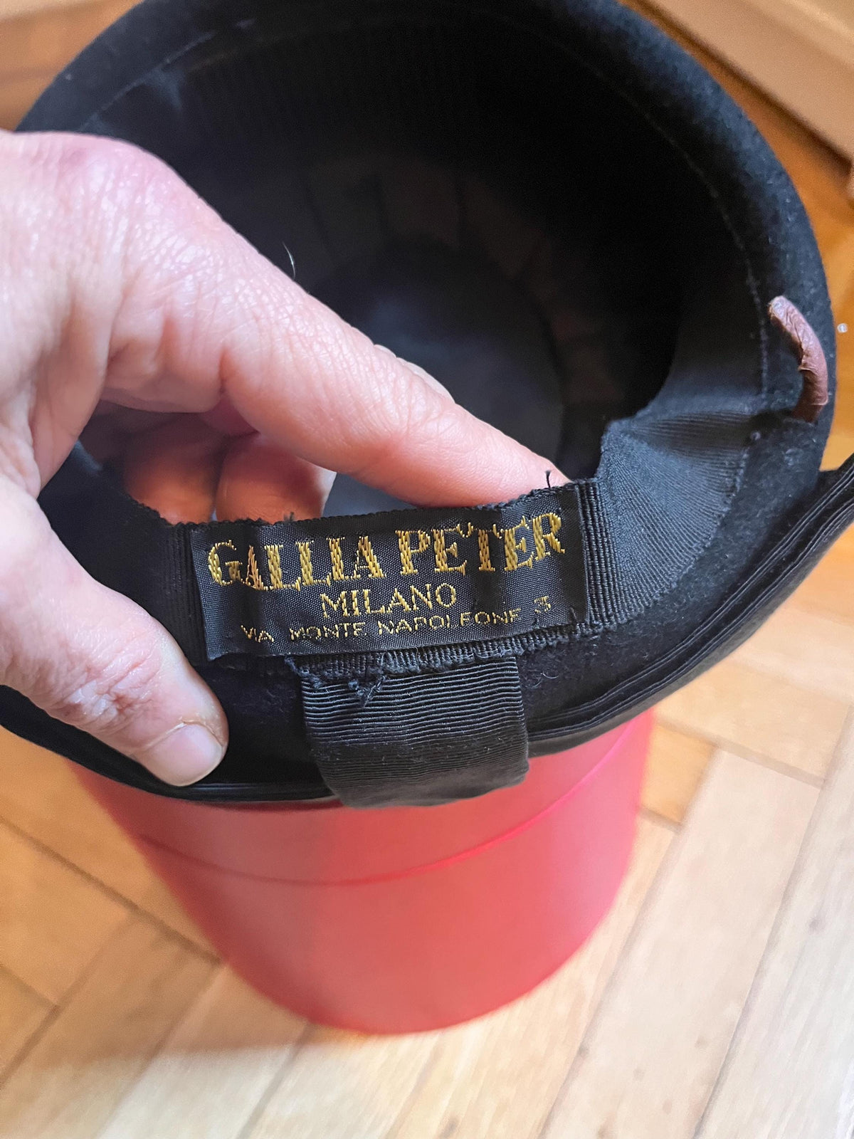 Gallia & Peter 1950s Black Wool Hat