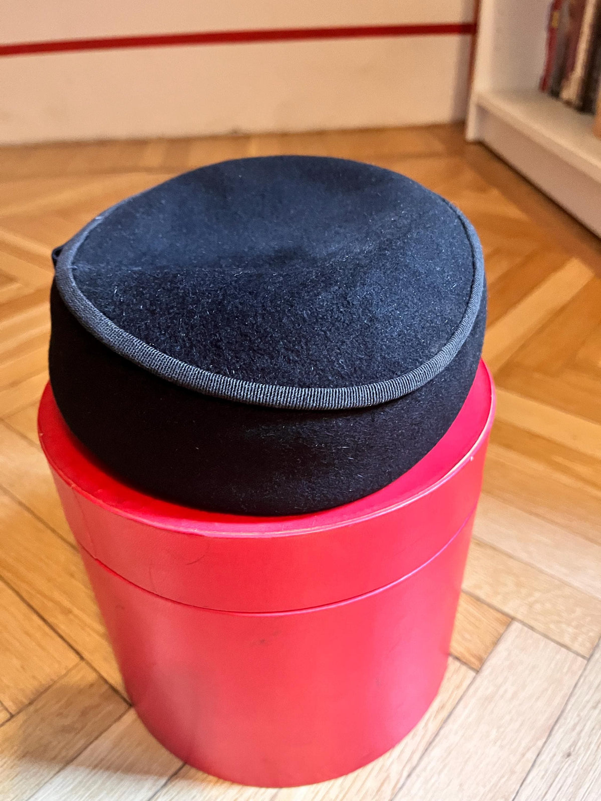 Gallia & Peter 1950s Black Wool Hat