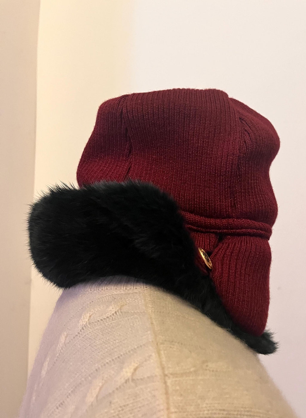 Gianni Versace vintage  Wool Ushanka Hat