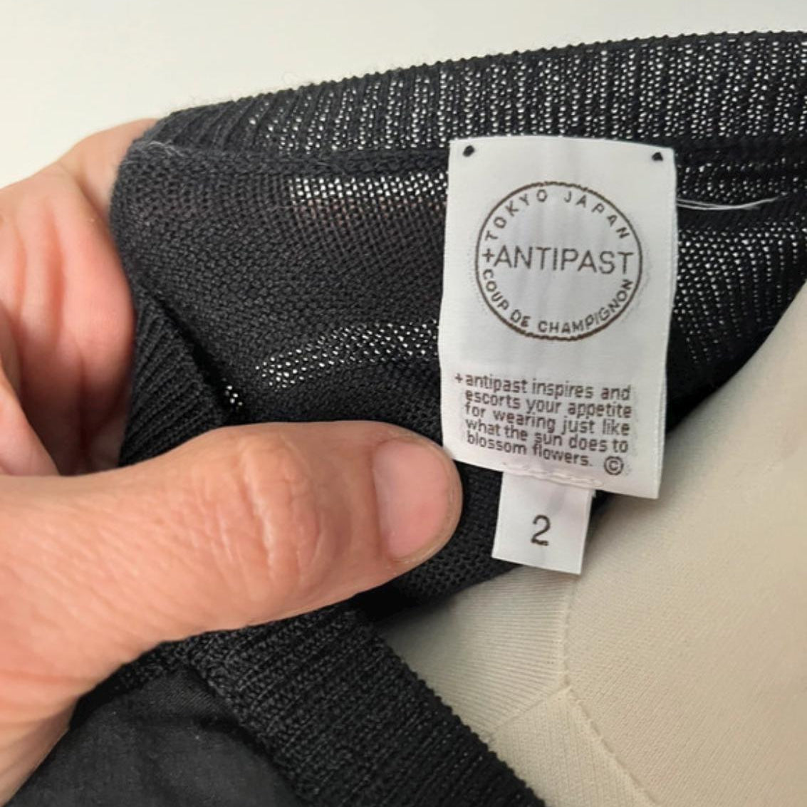 Antipast Black Cardigan with Floral Embroidery