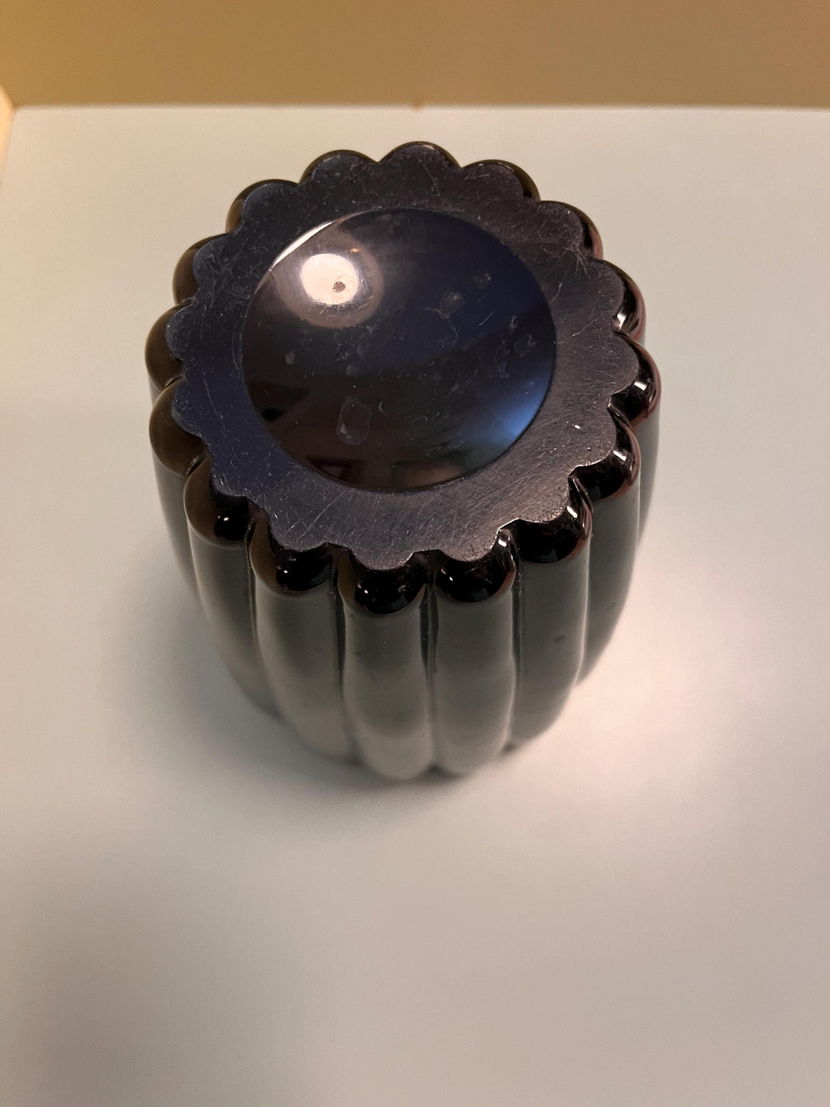 Italian Vintage Ribbed Glass Vase – 1960s