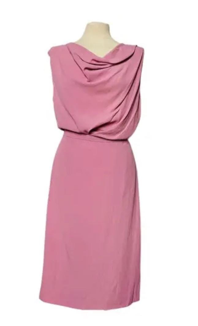 Gucci Pink  Abito Gucci rosa smanicato con vita sagomata
