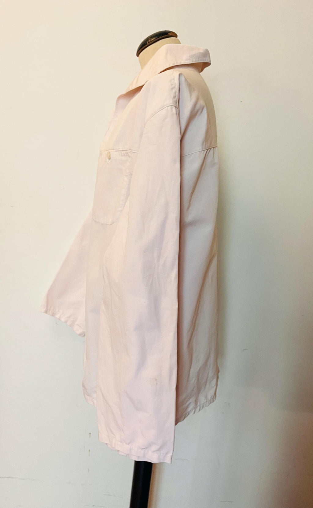 1970s Vintage Cotton Tunic – Nautical Pullover Shirt with Chest Pockets – Beach & Sailing Top