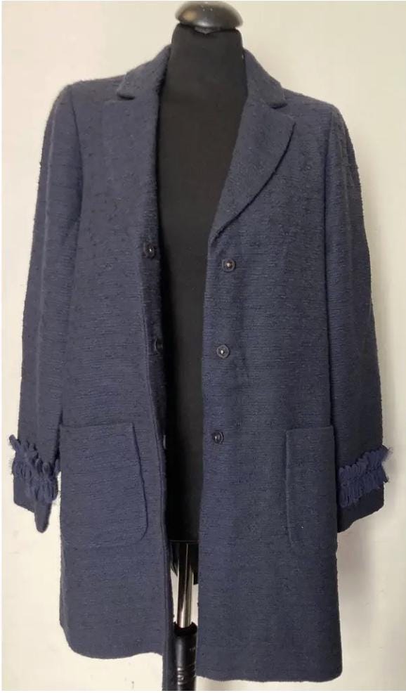 Max & Co Blue Cotton Coat Jacket