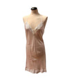 Pink & White  Sottoveste italiana in seta rosa con pizzo bianco