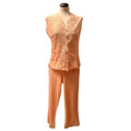 Pink Lace  Pigiama italiano rosa in nylon e pizzo — anni ’70