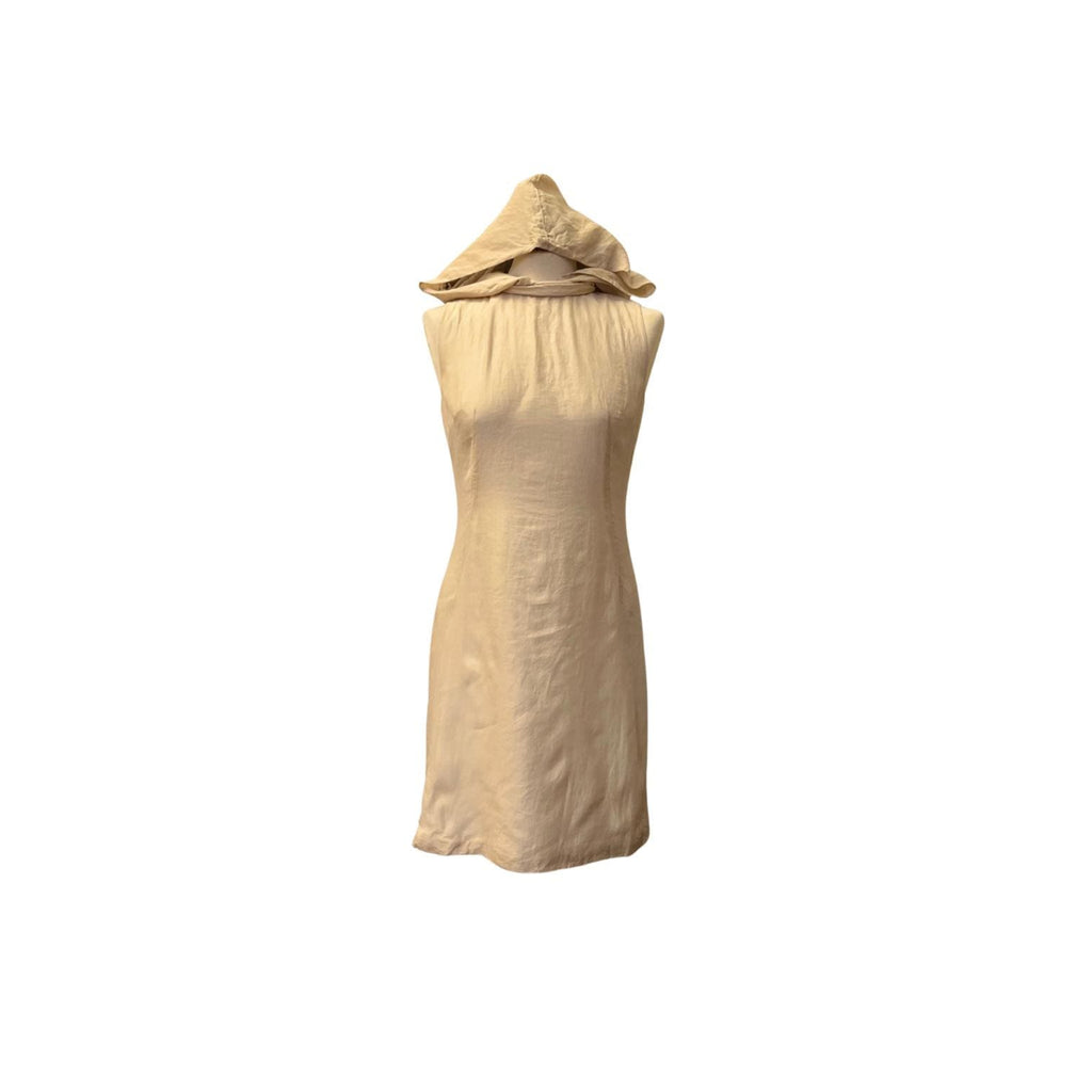 Bianca e Blu 90s cotton beige dress