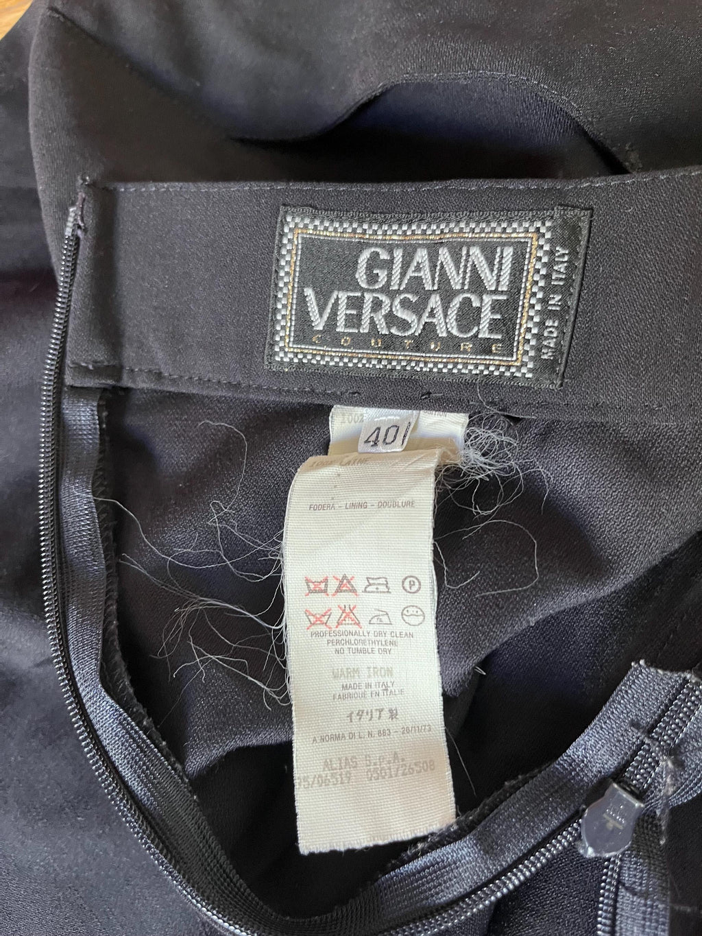 Gianni Versace Couture black wool trousers