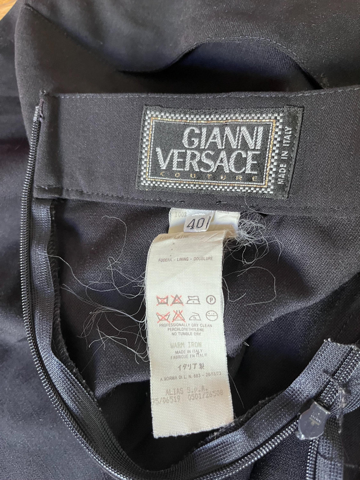 Gianni Versace Couture black wool trousers