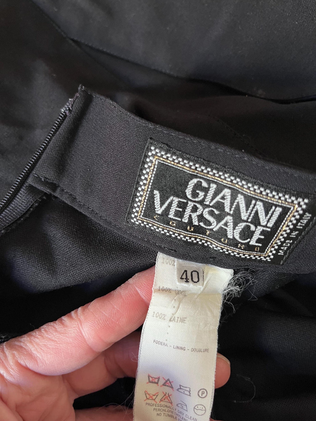 Gianni Versace Couture black wool trousers