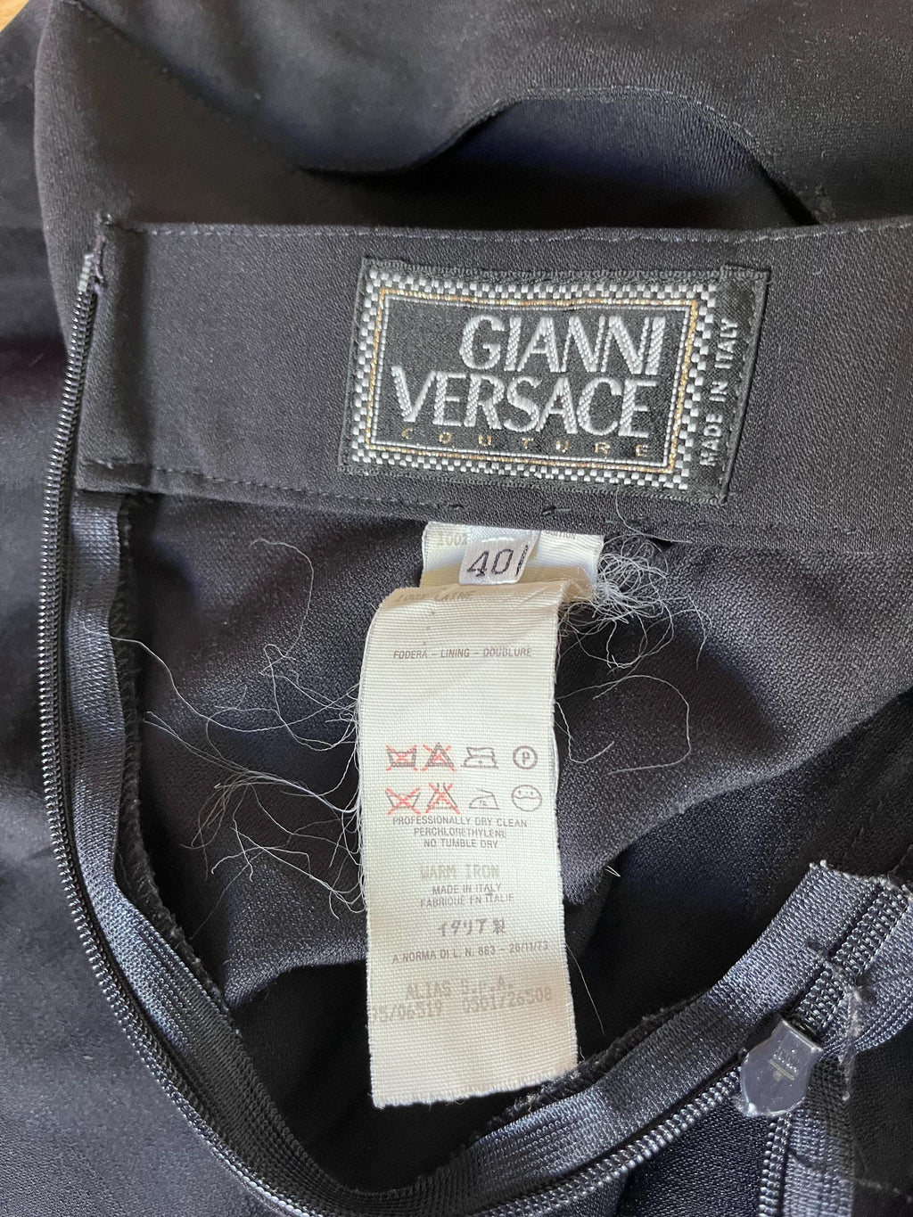 Gianni Versace Couture black wool trousers