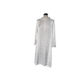 Silk nightgown with lace collar