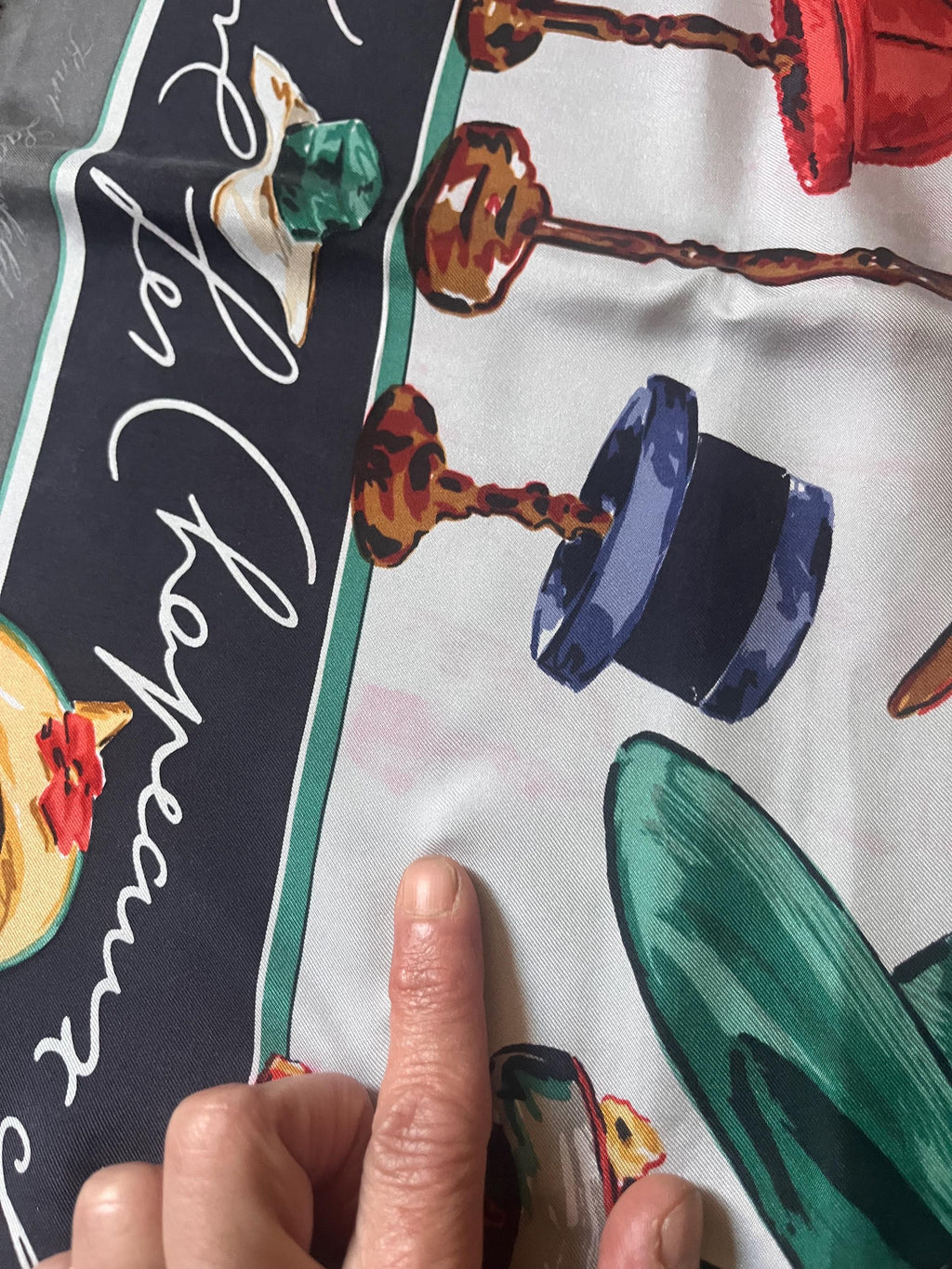 Karl Lagerfeld Silk Scarf “Les Chapeaux de Karl”