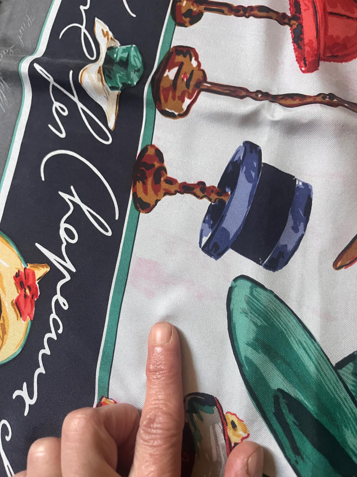 Karl Lagerfeld Silk Scarf “Les Chapeaux de Karl”