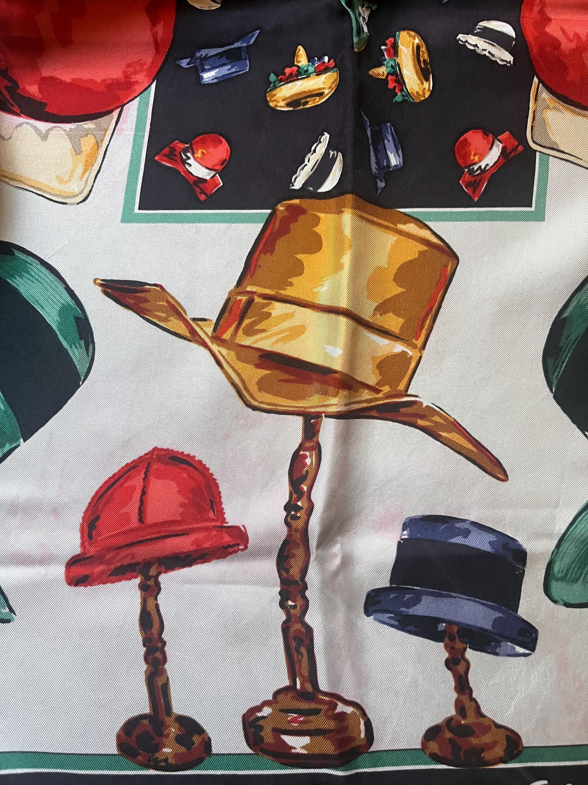 Karl Lagerfeld Silk Scarf “Les Chapeaux de Karl”