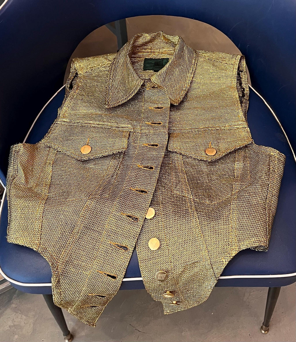 Jean Paul Gaultier Spring 1989 Gold Metallic Lurex Jacket