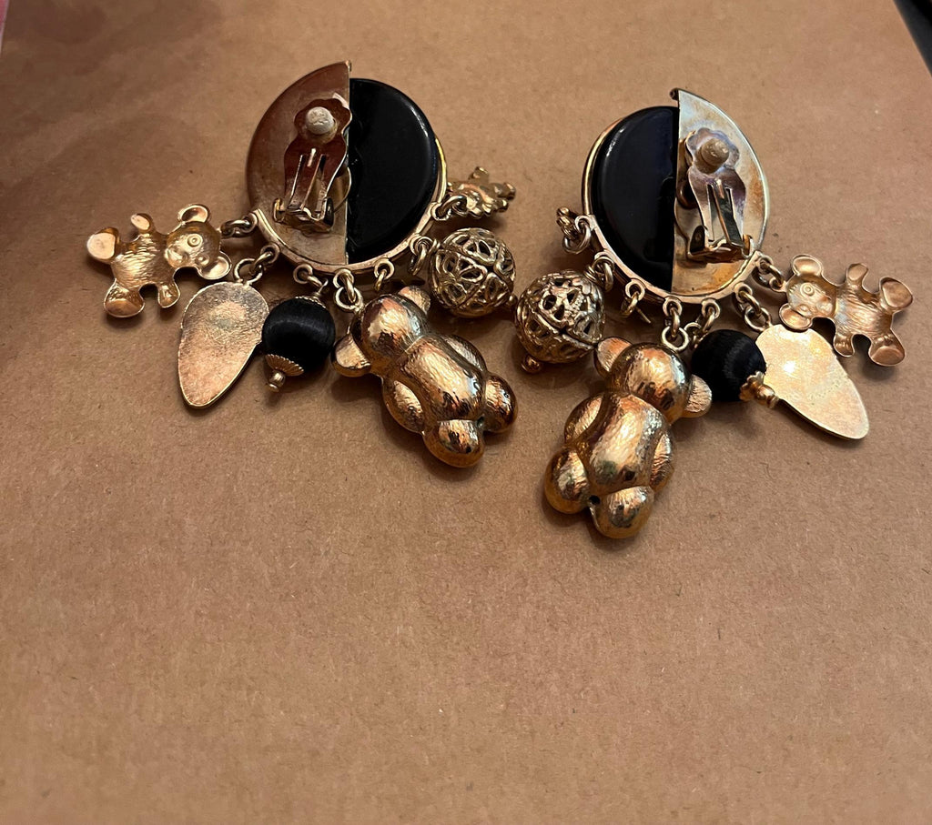 Orecchini a clip anni 90 con charms